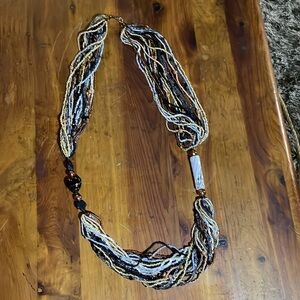 Multi strand bead necklace 34”